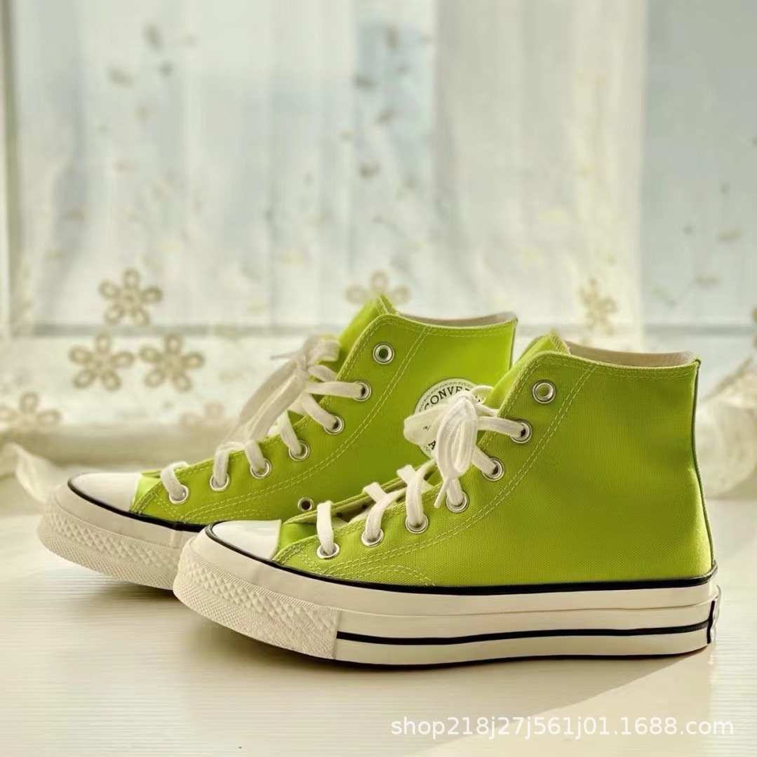 纯原1970s帆布鞋春夏新款莆田高帮女板鞋情侣学生百搭低帮小白鞋