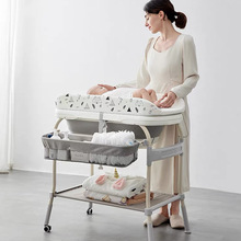 跨境新生儿宝宝多功能换洗澡台可移动抚触婴儿尿布台护理台