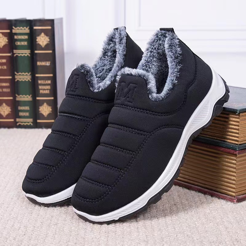 (Same Style for Men and Women) Factory Wholesale Old Beijing Men and Women Winter Cotton Shoes plus Velvet Thick Soft Soled Insulated Cotton-Padded Shoes