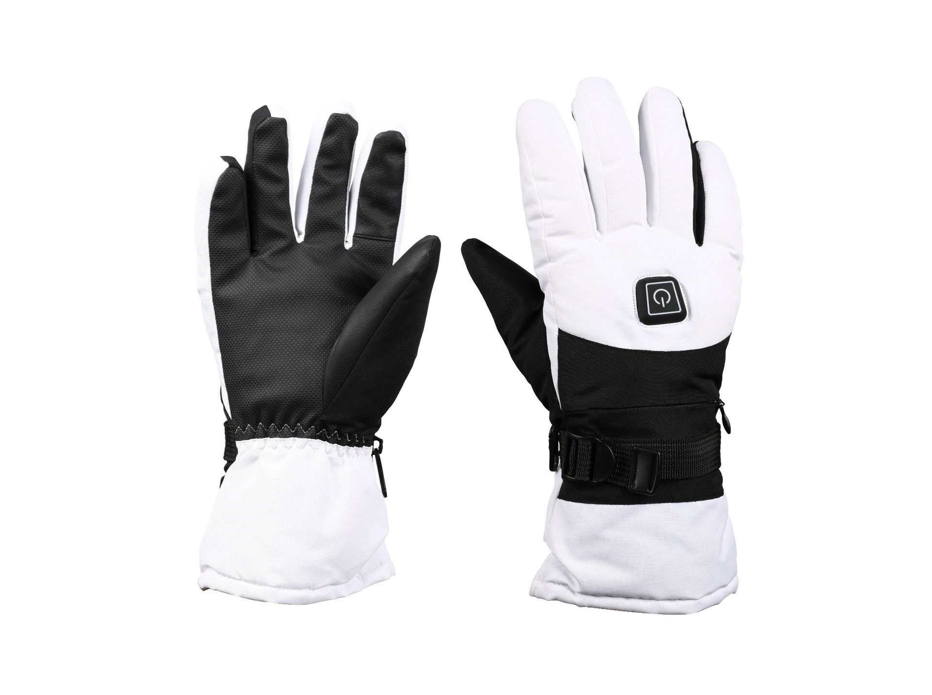 电加热发热手套女骑车 冬季保暖三挡控温加绒加厚手套