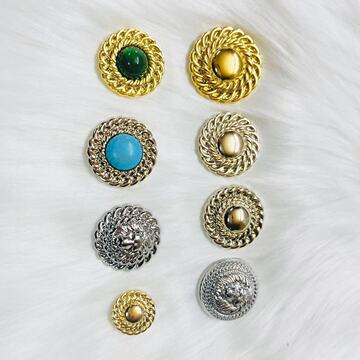 新款现货女装狮子四合金属纽扣大衣风衣毛衣针织衫外套门襟装饰扣