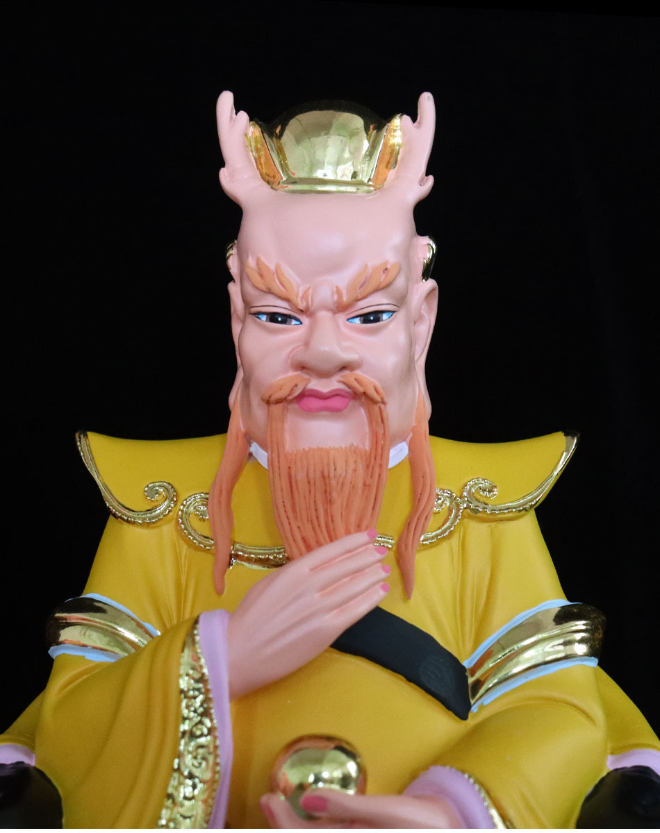 龙王爷神像四海龙王东海龙王黑龙王黄白青色树脂居家用供奉摆件