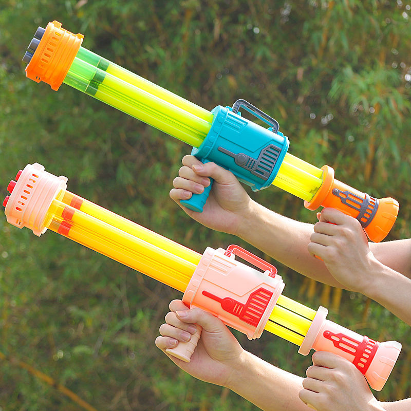 儿童水枪抽拉式漂流打水仗神器喷水枪加特林网红新款玩具3男女孩6