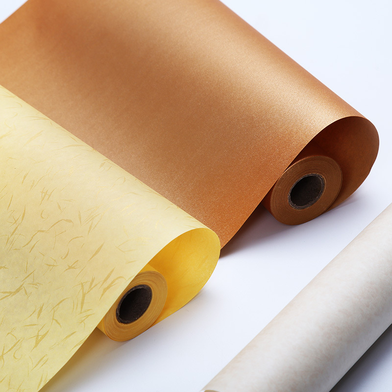 彩金绢纸绢布卷装长卷手卷工笔画国画小楷心经手抄作品纸空白泥金