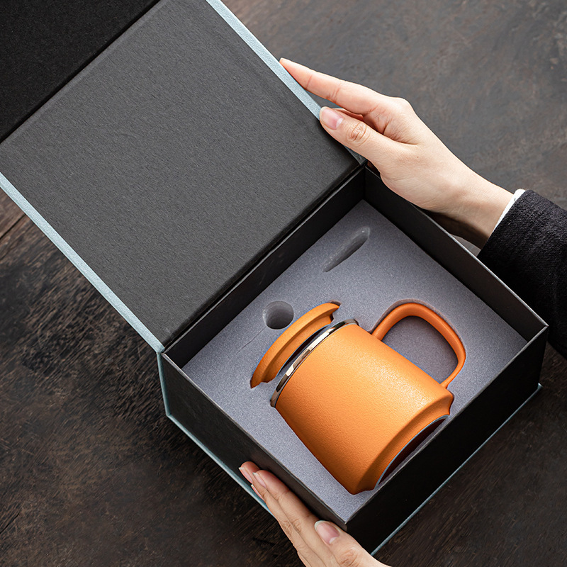 dehua factory direct ceramic tea cup three-piece office personal tea cup gift box tea set gift set