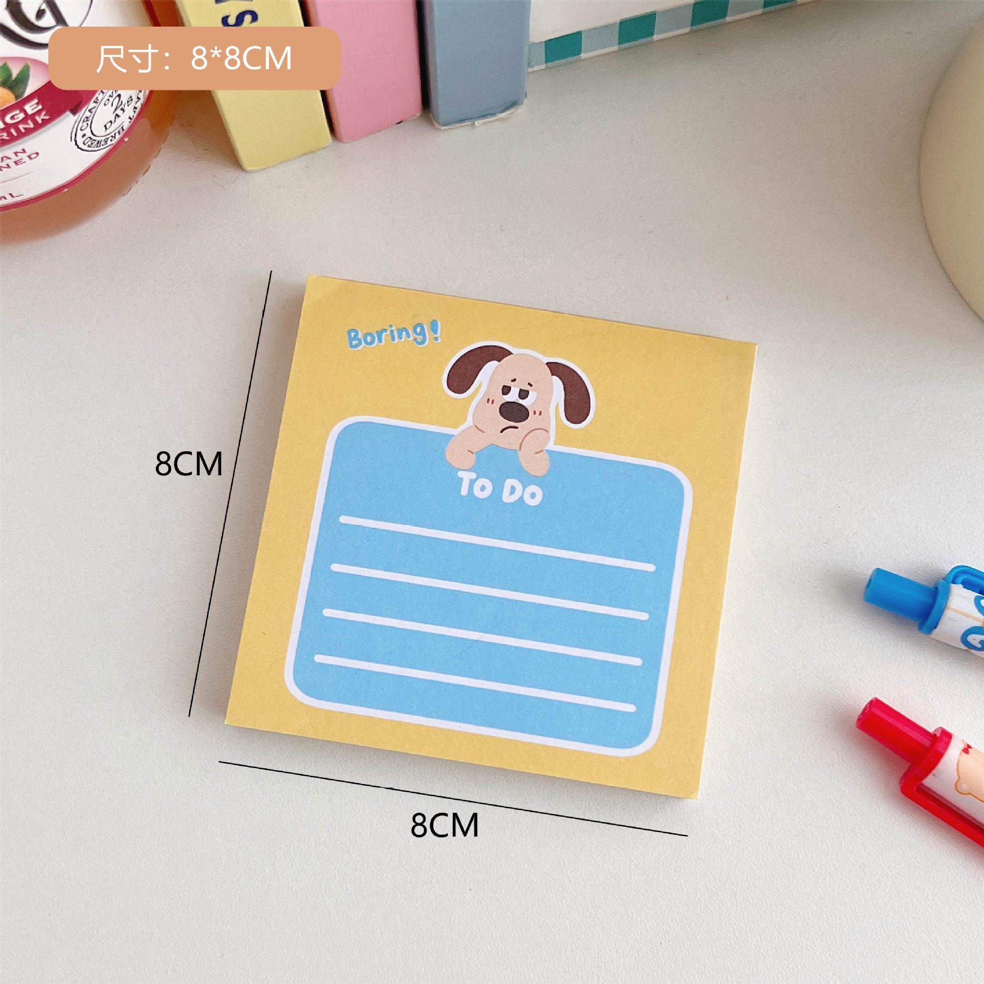 INS Style Cartoon Puppy Notepad Sticky Sticky Notes Cute Student Takeaway Sticky Note Creative Message a Scrape of the Pen