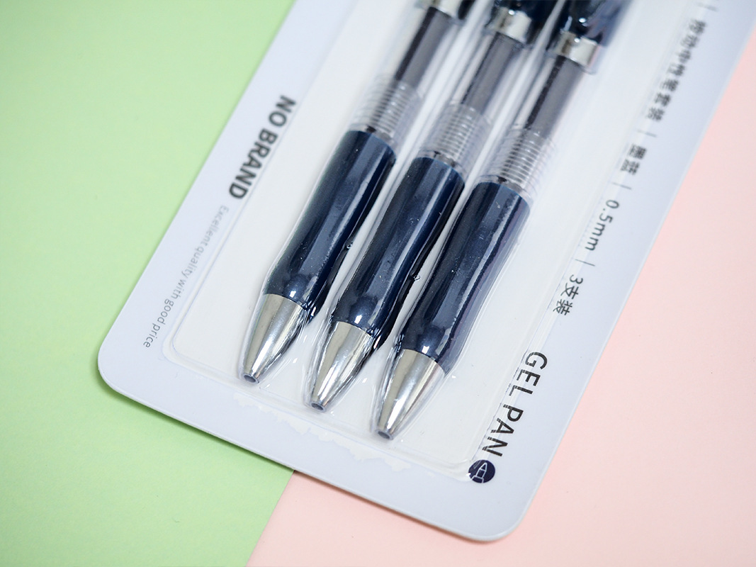 蓝果x7(墨蓝)按动中性笔套装 办公学生礼品套装考试笔签字笔