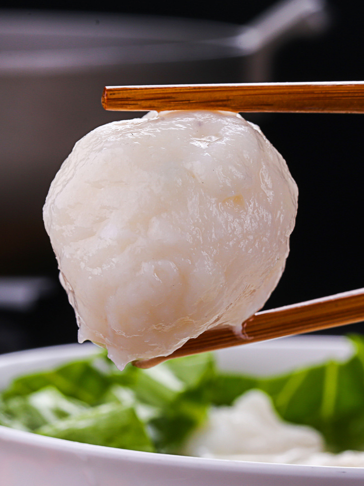 潮汕特产小吃墨鱼丸500g花枝丸 墨斗丸海鲜丸火锅肉丸子多款选择