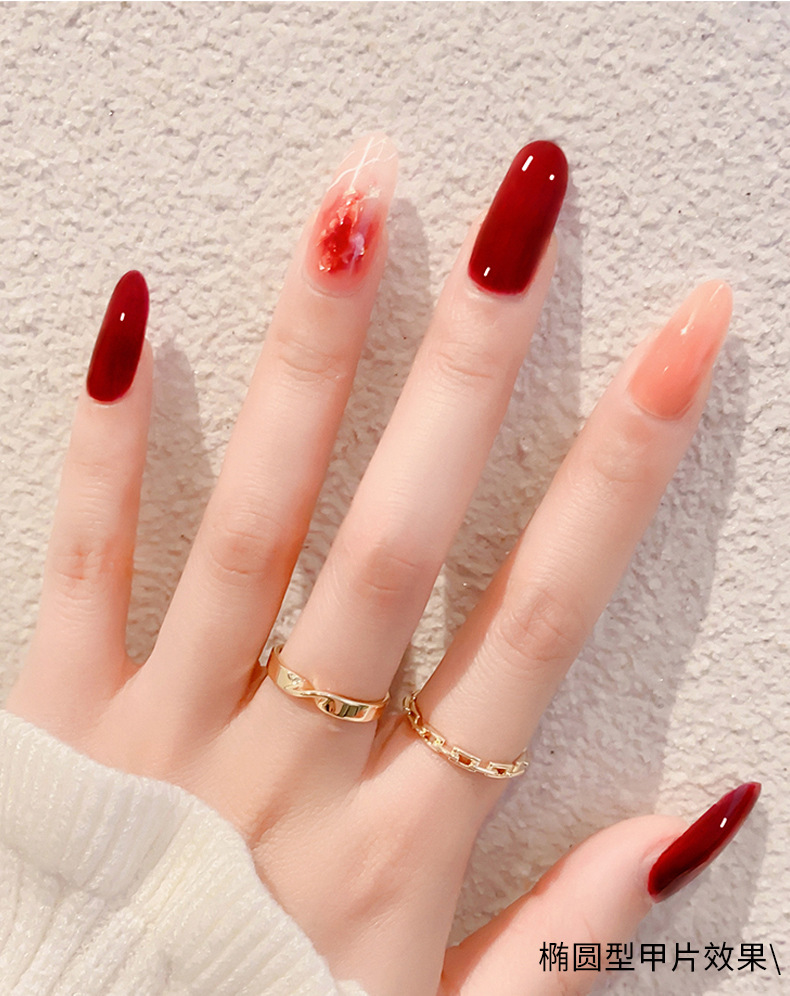 美甲延长甲假指甲穿戴甲专用全贴半贴免刻磨透明磨砂超薄无痕甲片