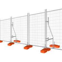 热镀锌移动式安全围栏网小区市政灰色临时隔离隔断可移动临时护栏