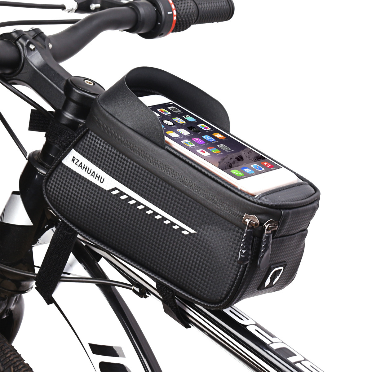 Bicycle Front Beam Bag Mountain Bike Mobile Phone Touch Screen Water-Proof Bag Saddle Bag Bicycle Bags Upper Tube Bag Cycling Fixture