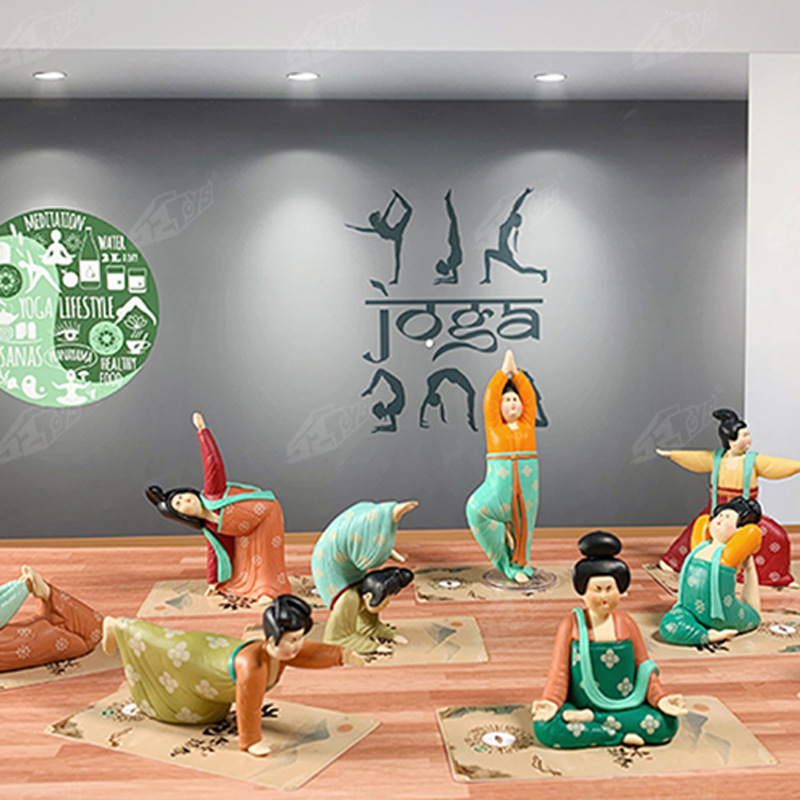 超活化系列仕女日常瑜伽篇光彩照人盲盒国潮玩手办摆件故宫大唐