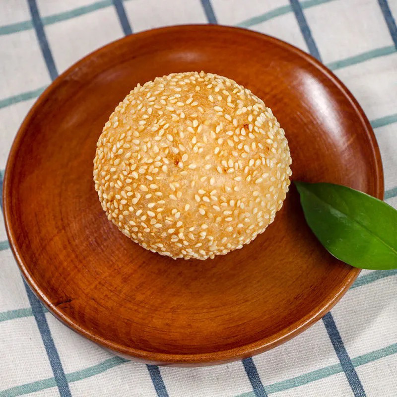 顺丰包邮大芝麻球约35个油炸速冻半成品传统糕点心豆沙糯米麻团