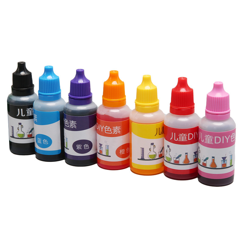 10ml Children's Science Experiment Food Grade Pigment Water Oil Plasticene Slim Crystal Mud Color Mixing Handmade Pigment