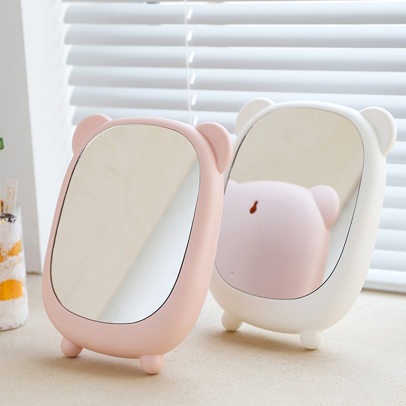 Cartoon Cute Rabbit Bear Makeup Mirror Girl Heart Student Dormitory Desktop Desktop Princess Mirror Home Mirror