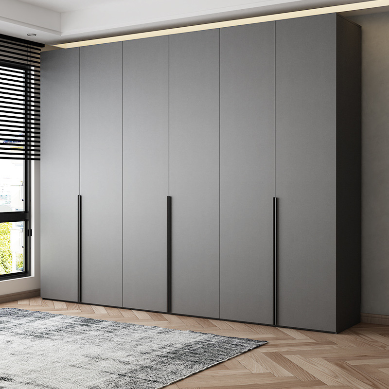 现代简约储物柜家用卧室四六门到顶衣橱轻奢极简柜子一门到顶衣柜