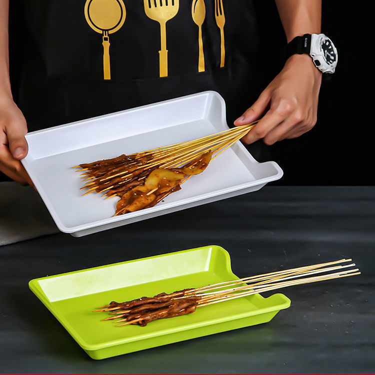 串串盘子商用烧烤盘子专用串串托盘烤串炸串展示盘火锅店密胺餐具