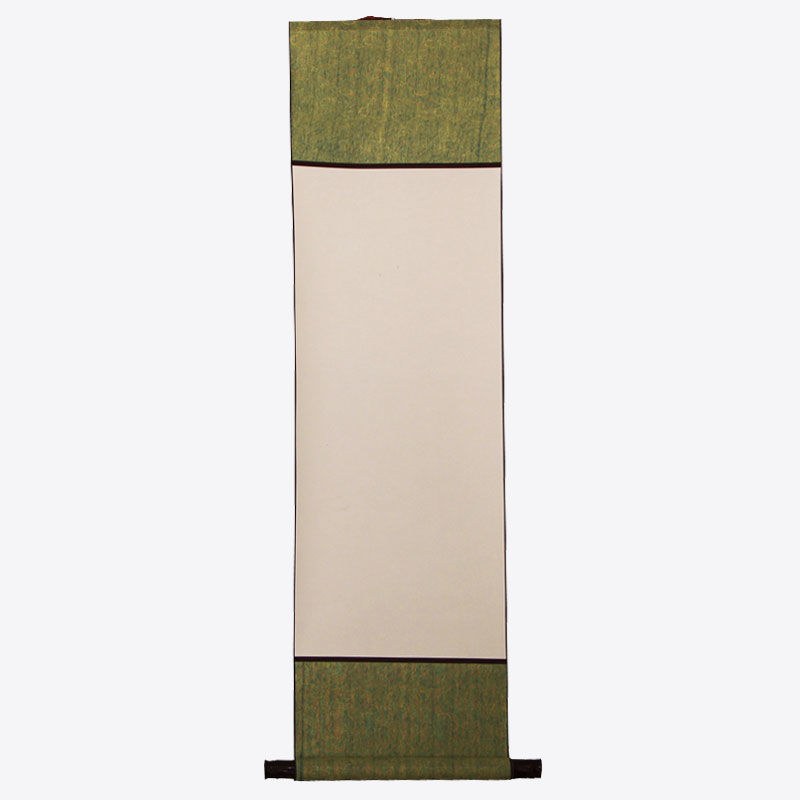 书画装裱空白画轴中堂全绫宣纸书法绘画卷轴非仿绫纸装裱