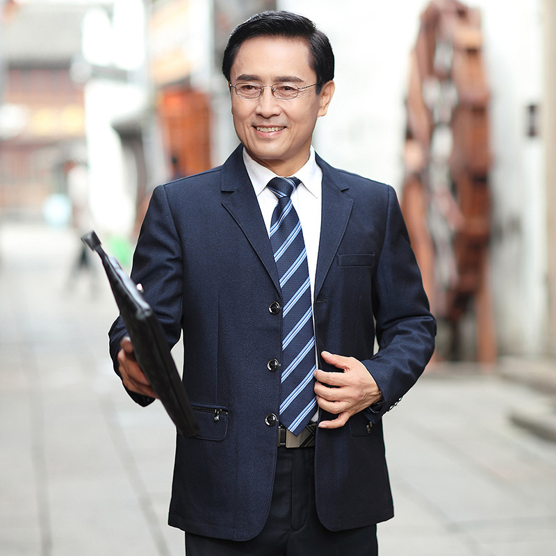 品牌单件西装男秋季新款轻商务外套中年高档日常单件韩版休闲上衣