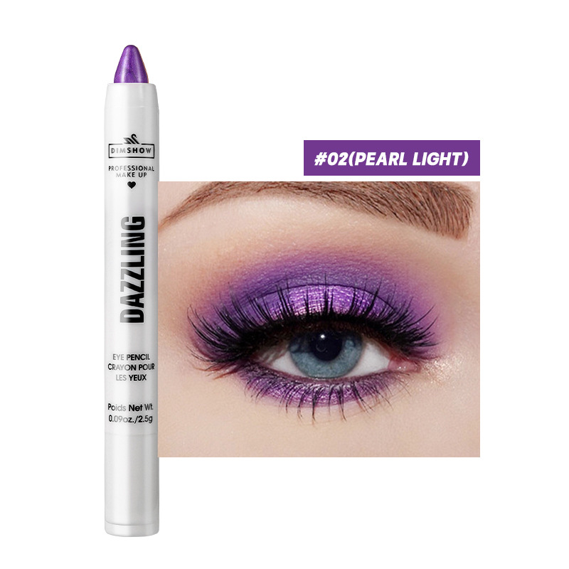 Cross-Border Hot Dimshow Eyeliner Pen Eye Shadow Pen Multicolor Highlight Brightening Waterproof and Durable Eyeshadow Pearlescent Foaming