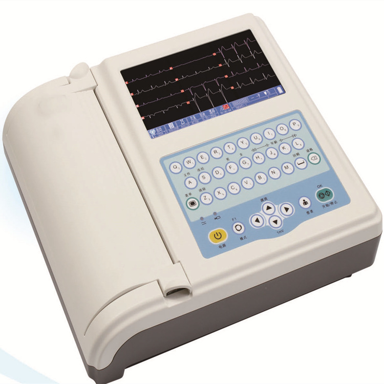 十二道心电图机ecg-3312彩屏12导联同步数字采集数据热敏打印现货