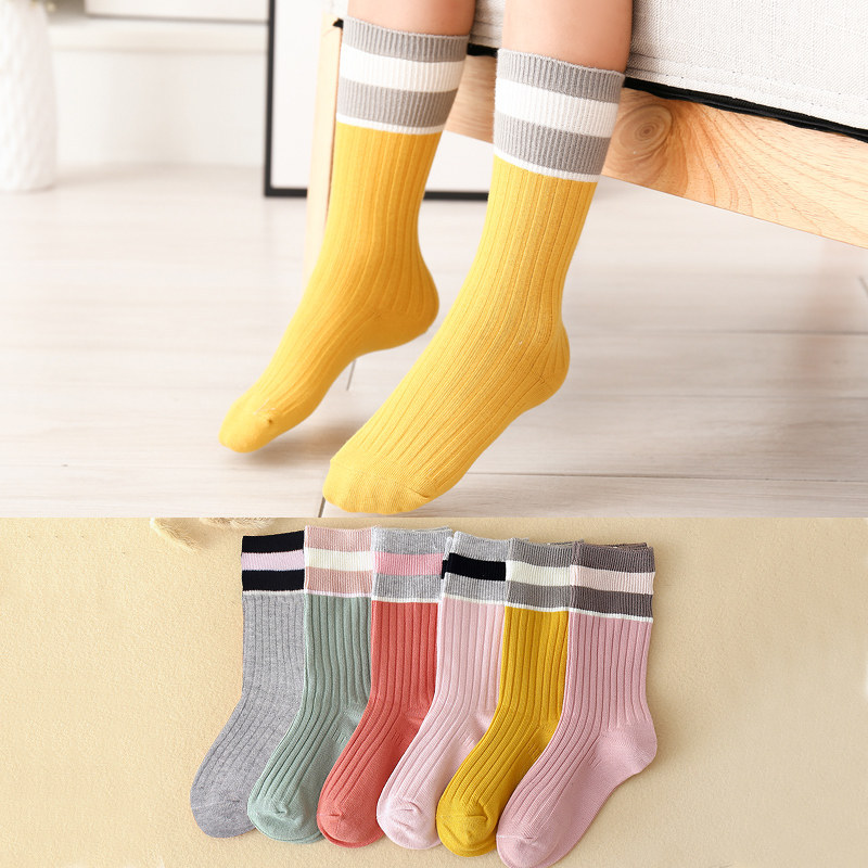 七巧板宝宝男童女童儿童加长袜子秋冬季纯棉袜加厚中筒高筒长筒