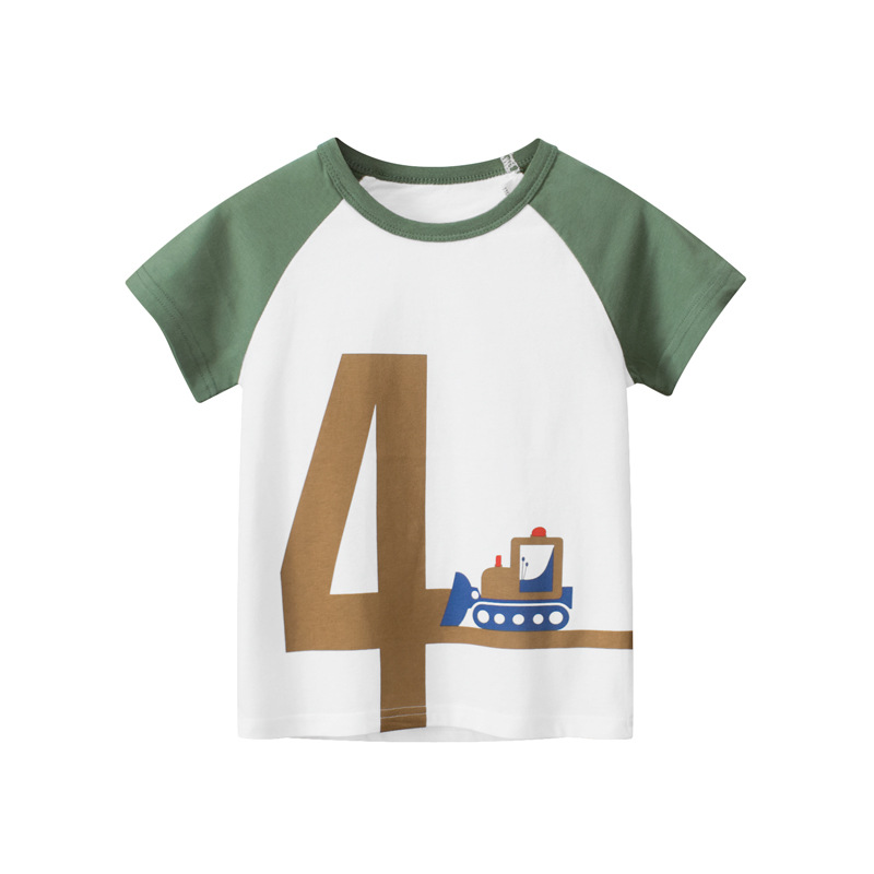 27Kids Children's Clothing Summer New 2024 Men's Short-Sleeved T-shirt Baby Clothes Children's Clothing Wholesale First-Hand Supply
