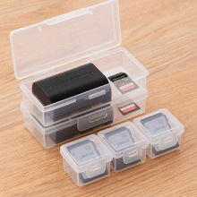 内存SD卡收纳盒 透明迷你塑料防尘电话sim卡tf卡便携电池收纳盒