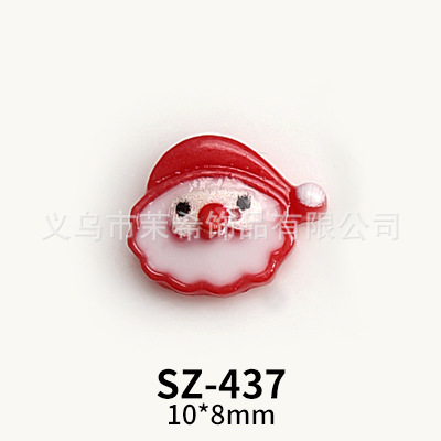New Nail Beauty Cartoon Christmas Resin Collection Cute Gift Packaging Ice Man Santa Claus Decorations