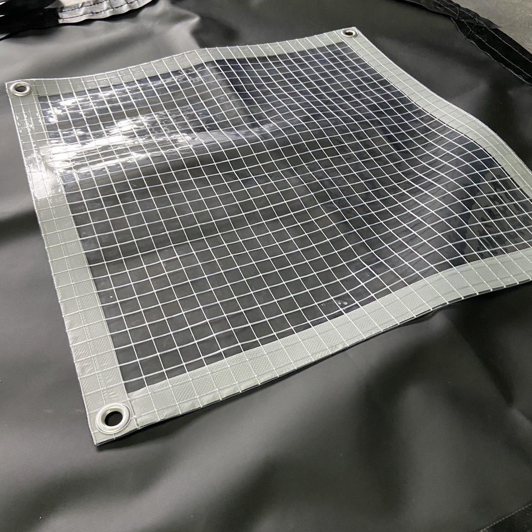 订做pvc透明夹网布1000d 3*3 1*1 隔帘门帘阳光棚大棚日本篷布