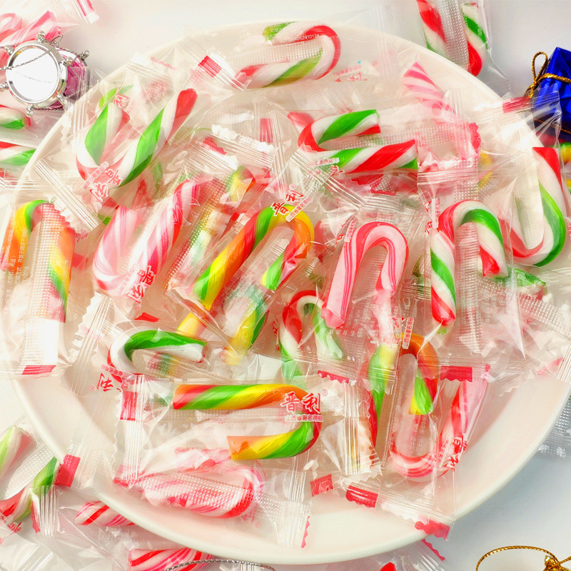 圣诞节盒装糖果礼物棒棒拐杖糖伞把36支christmas candy cane