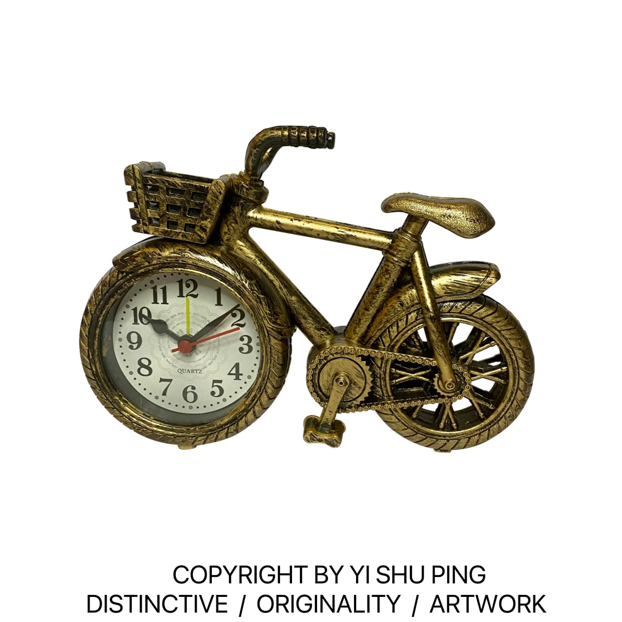 retro bicycle creative comfort alarm clock ornamental gifts bicycle model bedside home gift
