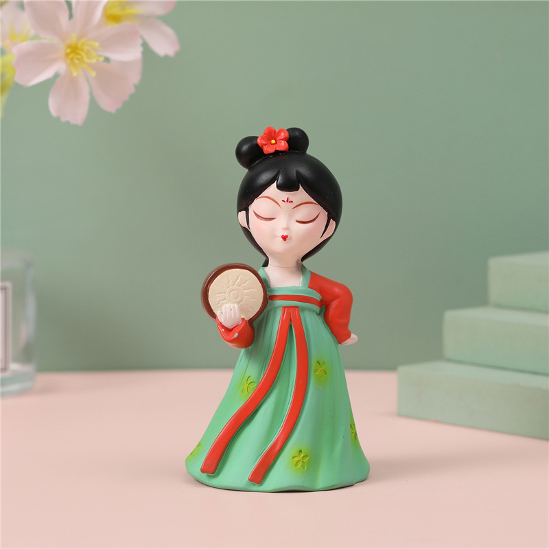 唐仕女夜宴繁花盲盒可爱工艺品家居摆件手办玩偶礼物旅游纪念品