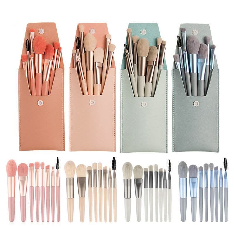 8 Makeup Brushes Suit Full Set of Brushes Portable Soft Hair for Beginners Eye Shadow Brush Powder Foundation Brush Beauty Tools Wholesale