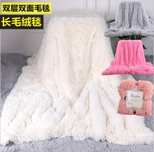 网红长毛绒白色毛毯儿童影楼拍照背景道具装饰沙发毯飘窗搭毯盖毯