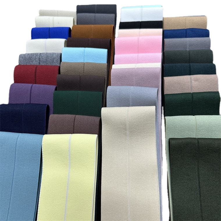 Factory in Stock 6cm Nylon Folded Edge Colorful Elastic Band Pettiskirt Dance Skirt Waist Head Elastic