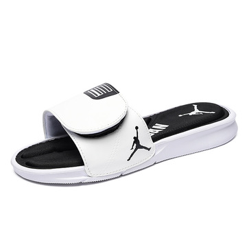 aj飞人乔6拖鞋男魔术贴凉拖篮球运动户外情侣网红乔六海边一字拖