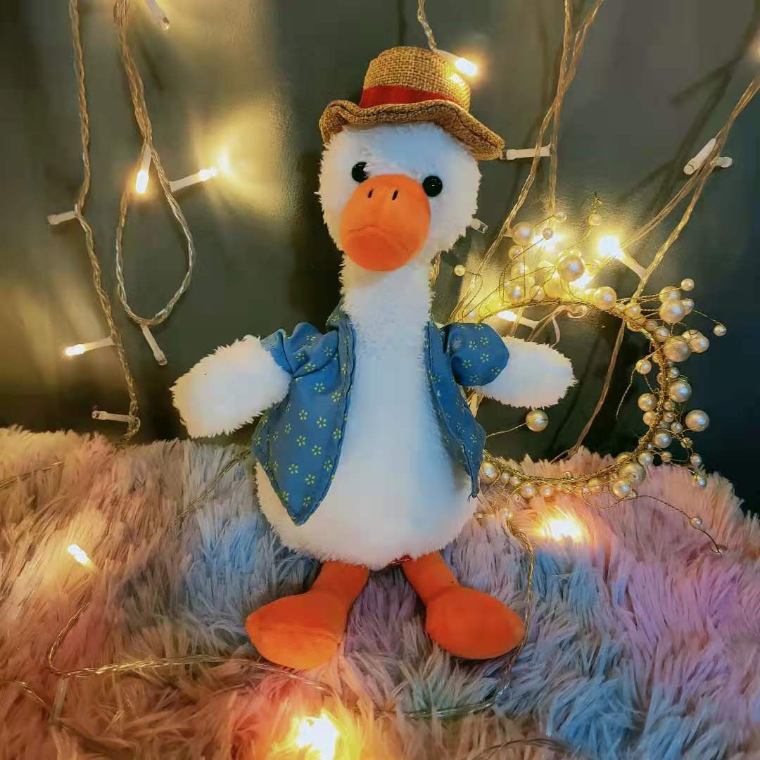 可爱复读鸭会抖舞会学说话会录音唱歌鸭子生日情人节礼物毛绒玩具