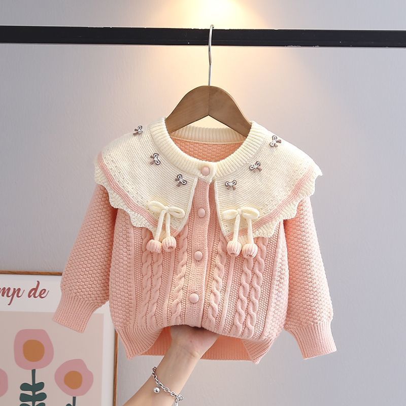 女童外套2025新款儿童秋冬装洋气针织衫秋款开衫毛衣童装女孩衣服