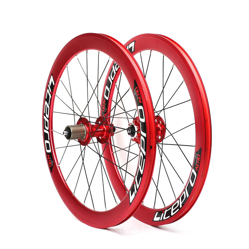 自行车轮组20寸451碟刹40mm铝合金双层车圈4培林11速小轮公路轮毂