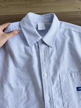 NASA蓝色条纹衬衫女2024新款设计感小众法式衬衣春秋季小个子上衣