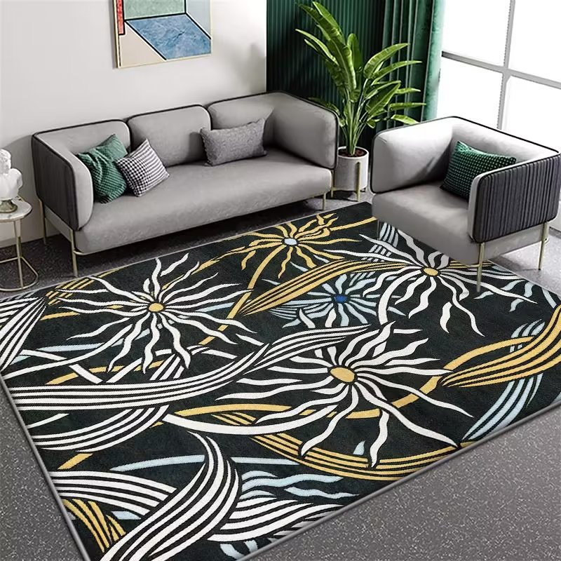 Cashmere-like Carpet Living Room Blanket Bedroom Coffee Table Bedside Mats Printed Bedside Blanket Soft Floor Mat