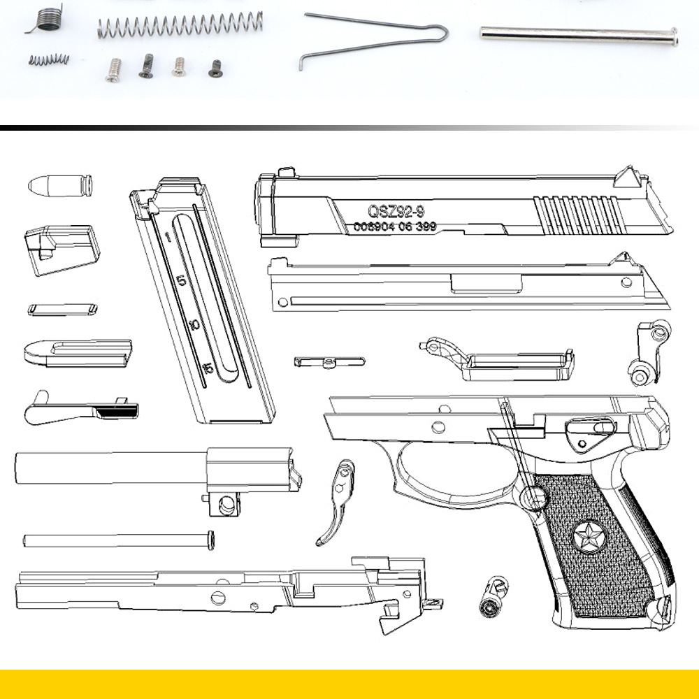05万新款抛壳92玩具枪模型合金不可发射