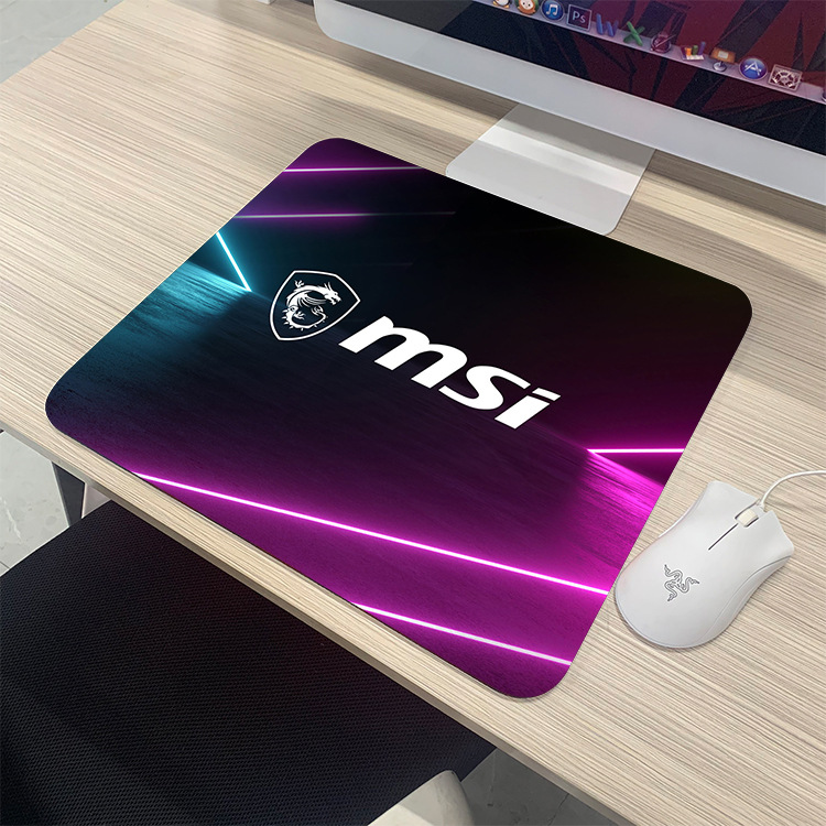 msi电竞加厚锁边超大450x400x4mm竞技游戏鼠标垫男生网吧推荐耐用