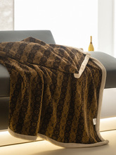 轻奢出口A类欧棉绒毛毯冬季加厚盖毯双层复合毯子沙发毯高级感2米