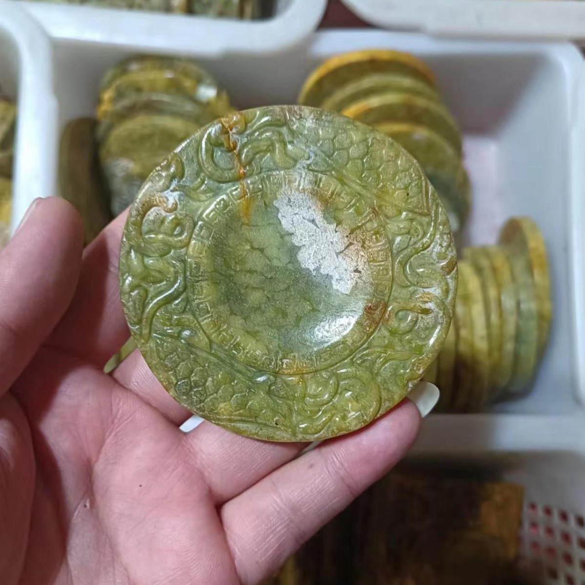 仿古做旧玉器雕刻古董古玩杂件收藏岫玉玉石牌子挂件龙牌把件摆件