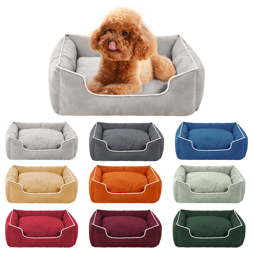 Factory Wholesale Candy Color Pet Bed Sofa Dog Bed Cat Nest Poodle Kennel Winter Warm