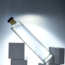 1000ml透明玻璃瓶酒精包装灌装瓶威士忌酒瓶伏特加酒瓶晶白料酒瓶
