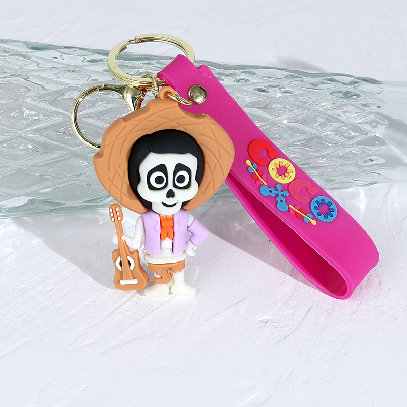 Cartoon Coco Series Keychain Pendant Other Bands Silicone Doll Couple Bags Car Pendant