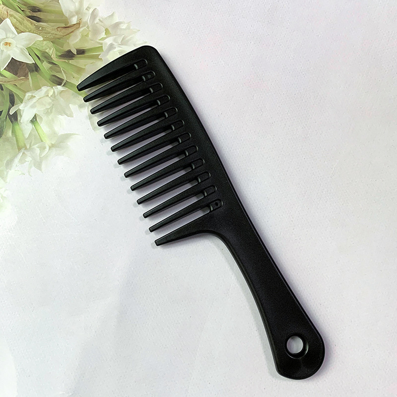 Spot Frosted Super Large Tooth Comb Curly Hair without Knotting Wide-Tooth Comb Wet and Dry Dual-Use Shampoo Comb Who